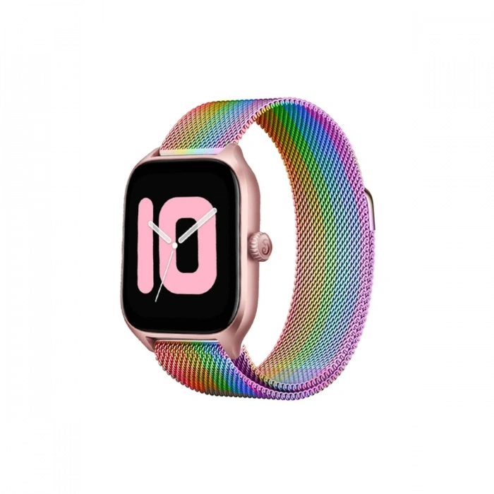 Mey İthalat®  Watch 20mm Metal Mıknatıslı Kordon - Gökkuşağı