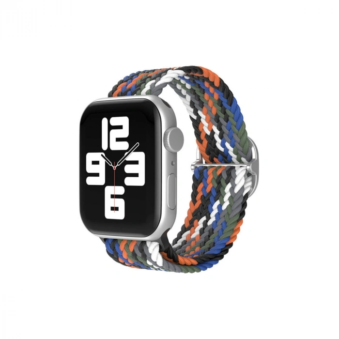 Mey İthalat®  Watch 20mm Star Kordon - Gri-Turuncu