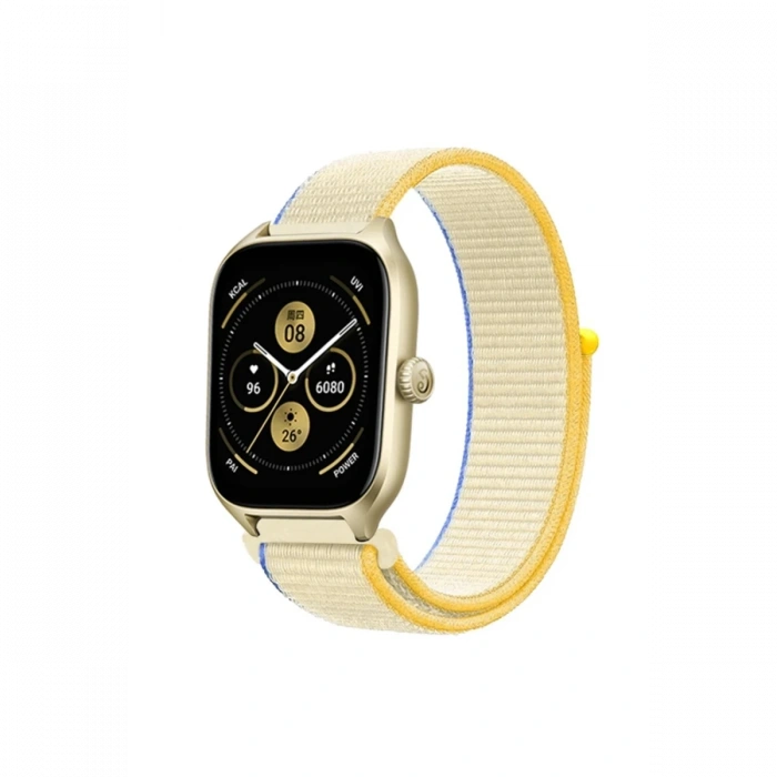 Mey İthalat®  Watch 22mm Hasırlı Cırtcırtlı Kordon - Beyaz