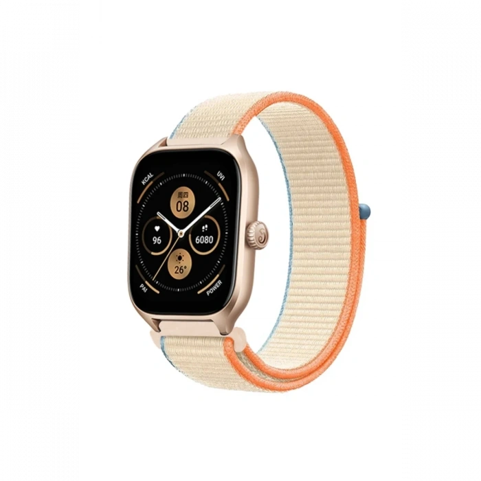Mey İthalat®  Watch 22mm Hasırlı Cırtcırtlı Kordon - Krem