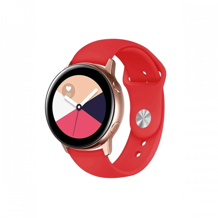 Mey İthalat®  Watch 22mm Klasik Kordon - Kırmızı