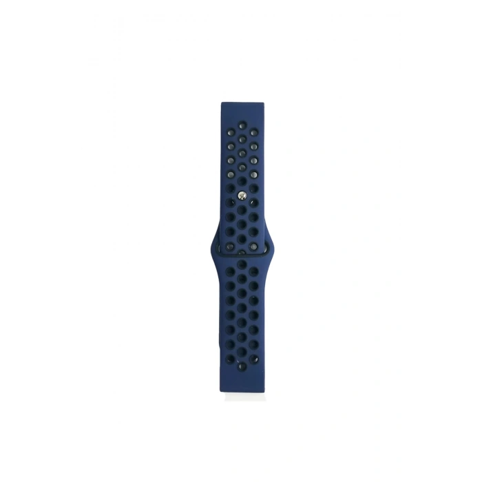 Mey İthalat®  Watch 22mm Spor Delikli Kordon - Lacivert-Siyah
