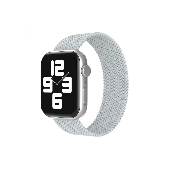 Mey İthalat®   Watch 38mm Ayarlı Solo Silikon Kordon - Beyaz