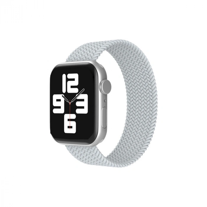 Mey İthalat®   Watch 38mm Ayarlı Solo Silikon Kordon - Beyaz