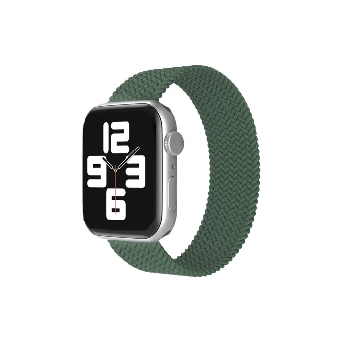 Mey İthalat®   Watch 38mm Ayarlı Solo Silikon Kordon - Haki Yeşil