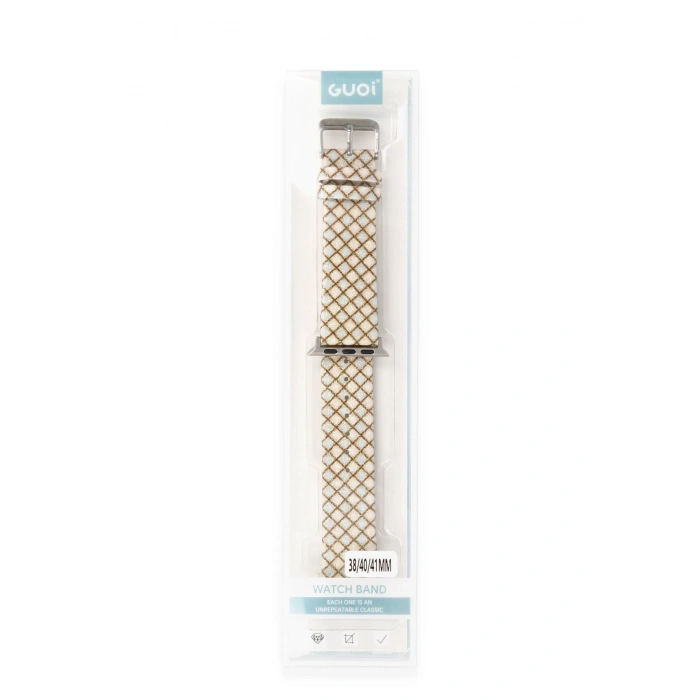 Mey İthalat®   Watch 38mm Karo Motif Kordon - Mavi