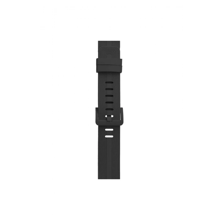 Mey İthalat®   Watch 38mm KR408 Çizgili Silikon Kordon - Koyu Gri