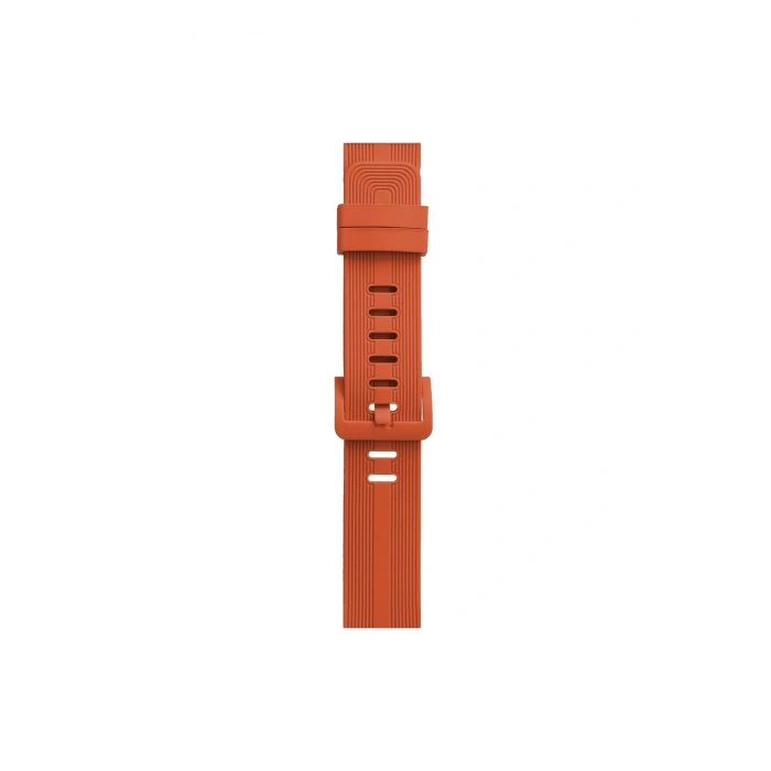 Mey İthalat®   Watch 38mm KR408 Çizgili Silikon Kordon - Turuncu