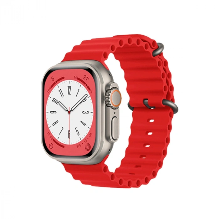Mey İthalat®   Watch 38mm Ocean Kordon - Kırmızı