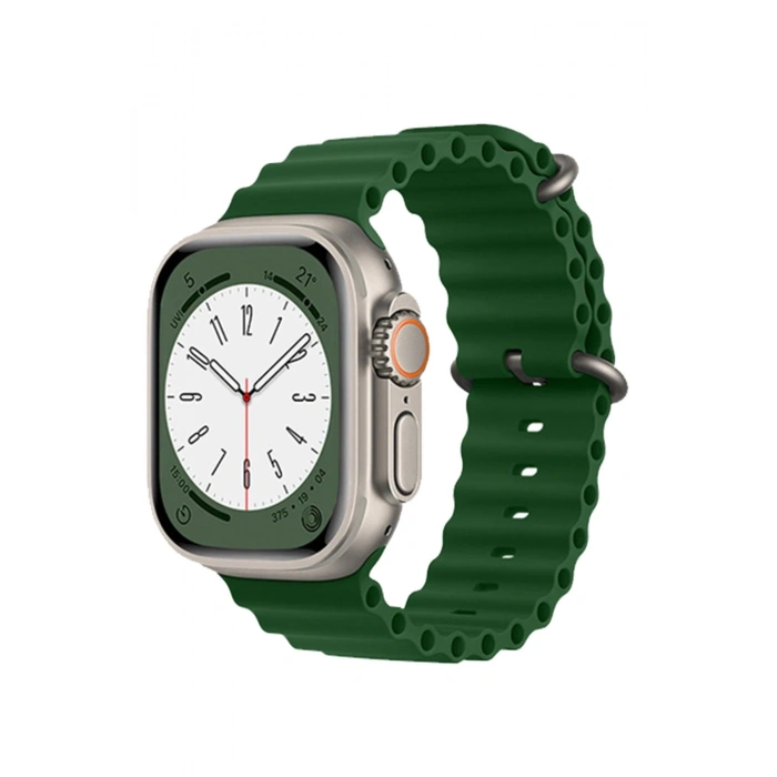 Mey İthalat®   Watch 38mm Ocean Kordon - Koyu Yeşil