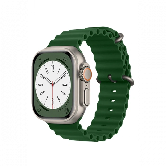 Mey İthalat®   Watch 38mm Ocean Kordon - Koyu Yeşil