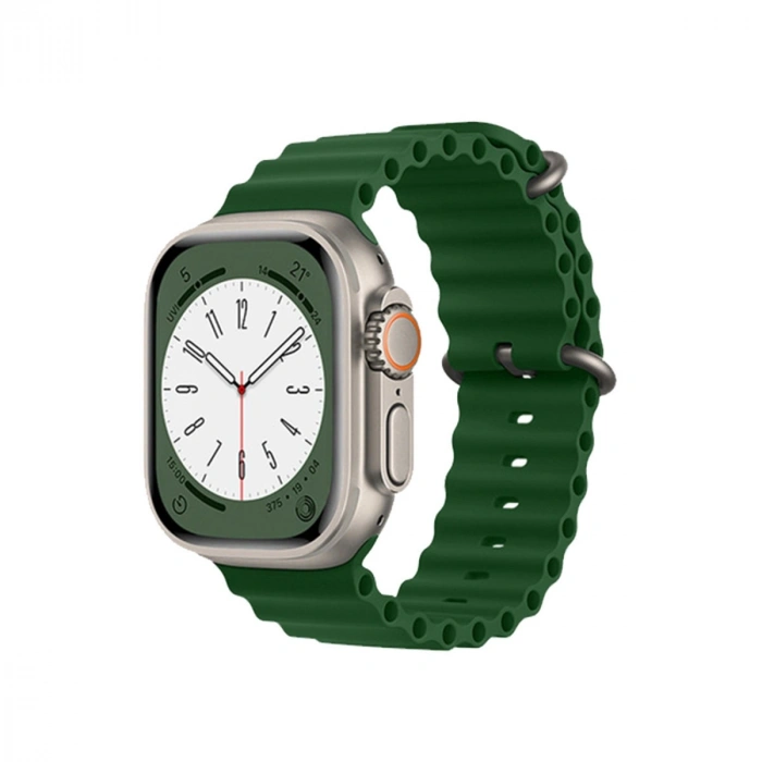 Mey İthalat®   Watch 38mm Ocean Kordon - Koyu Yeşil