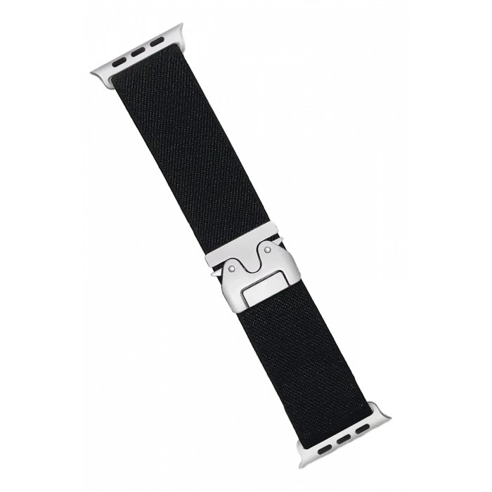 Mey İthalat®   Watch 42mm Forest Kumaş Kordon - Siyah