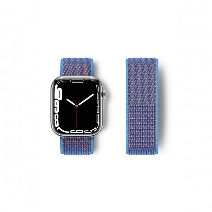 Mey İthalat®   Watch 42mm Hasırlı Cırtcırtlı Kordon - Mor