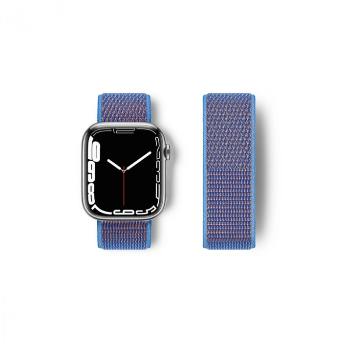 Mey İthalat®   Watch 42mm Hasırlı Cırtcırtlı Kordon - Mor