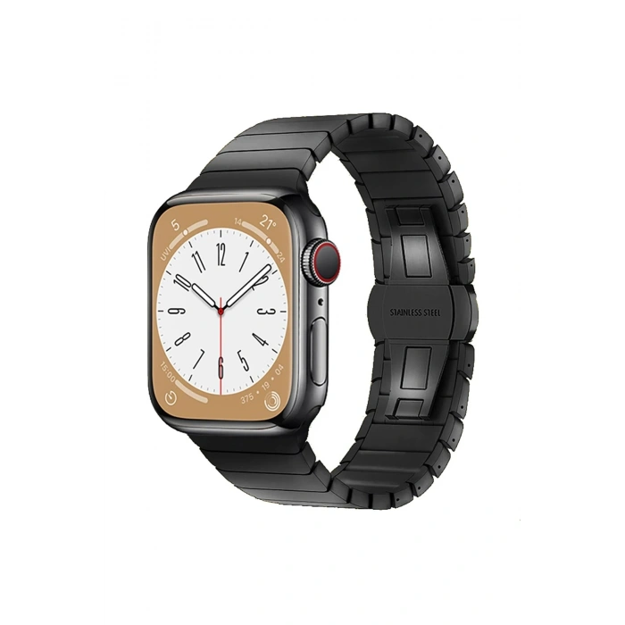 Mey İthalat®   Watch 42mm KR416 Huks Kordon - Siyah