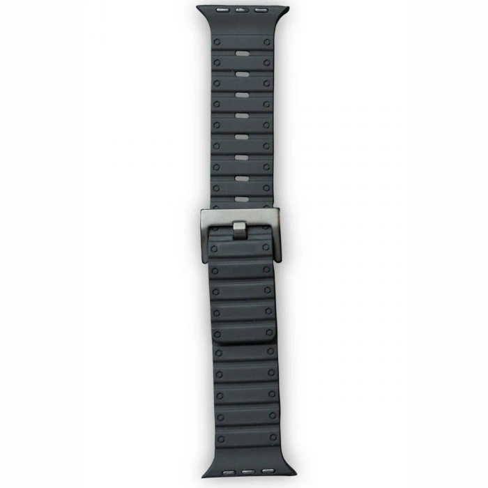 Mey İthalat®   Watch 42mm Magnus Mıknatıslı Silikon Kordon - Siyah