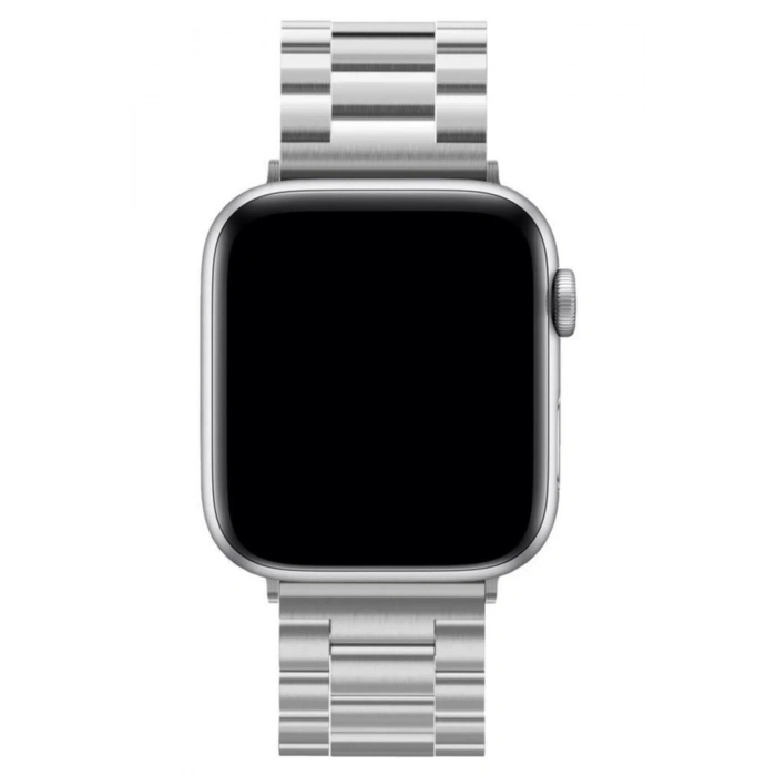 Mey İthalat®   Watch 42mm Metal Baklalı Kordon - Gümüş