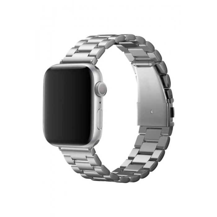 Mey İthalat®   Watch 42mm Metal Baklalı Kordon - Gümüş