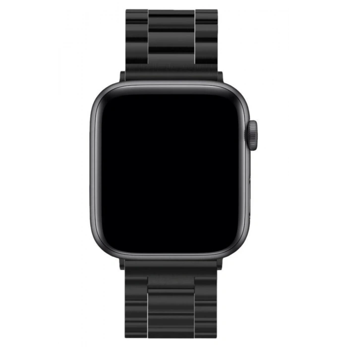 Mey İthalat®   Watch 42mm Metal Baklalı Kordon - Siyah
