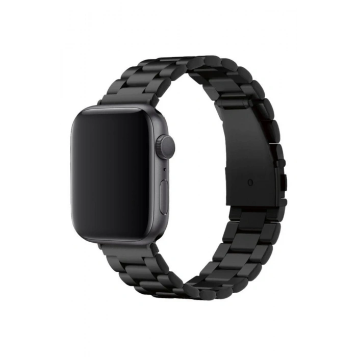 Mey İthalat®   Watch 42mm Metal Baklalı Kordon - Siyah