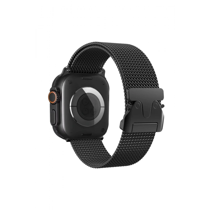 Mey İthalat®   Watch 42mm Milano Metal Kordon - Siyah