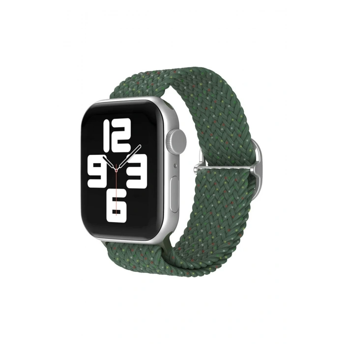 Mey İthalat®   Watch 42mm Star Kordon - Benekli Koyu Yeşil