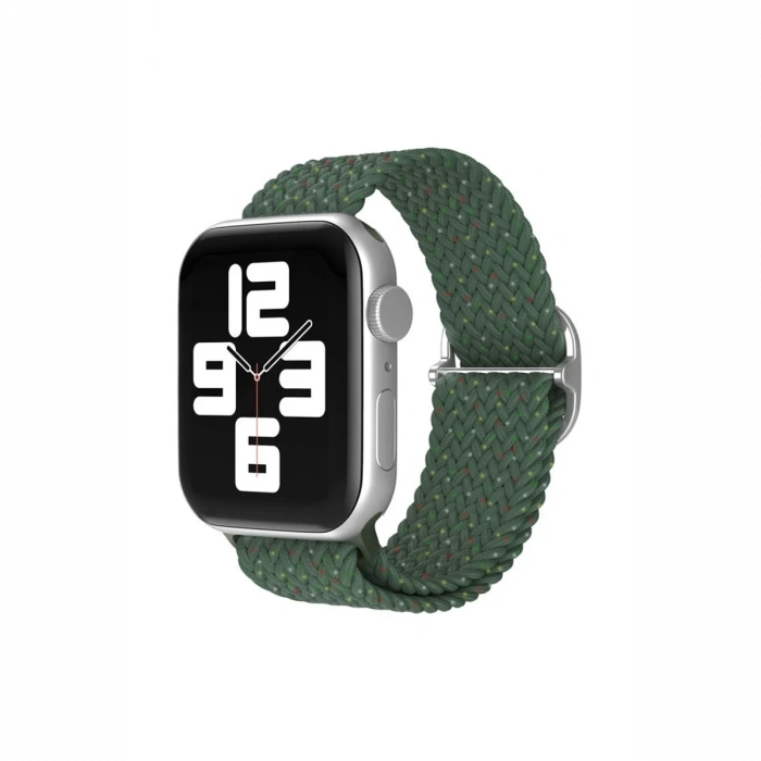 Mey İthalat®   Watch 42mm Star Kordon - Benekli Koyu Yeşil