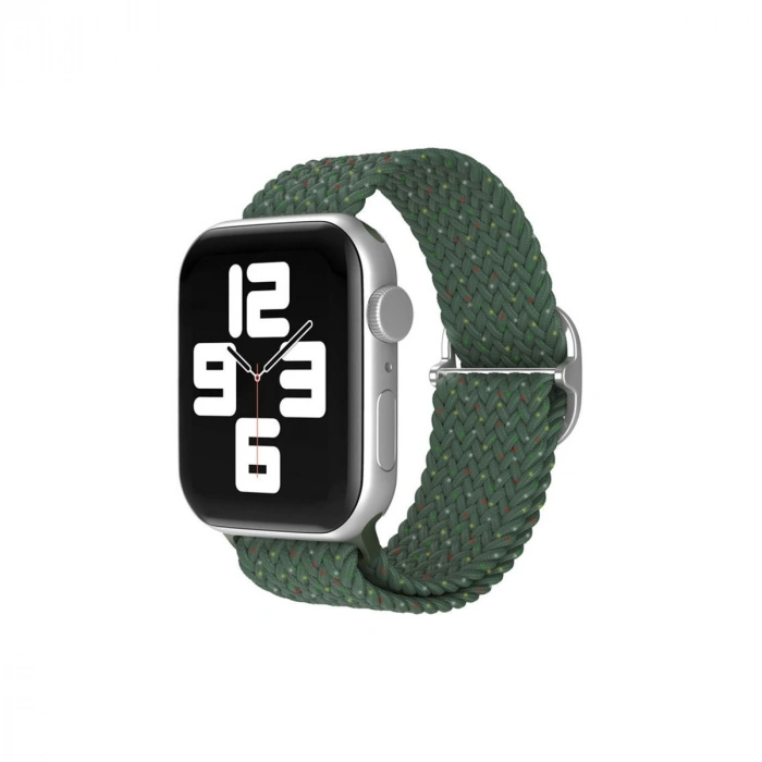 Mey İthalat®   Watch 42mm Star Kordon - Benekli Koyu Yeşil