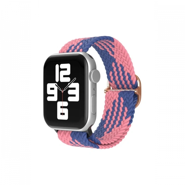 Mey İthalat®   Watch 42mm Star Kordon - Pembe-Mavi
