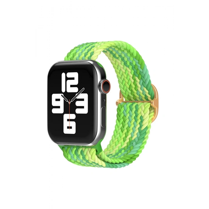 Mey İthalat®   Watch 42mm Star Kordon - Turkuaz-Yeşil