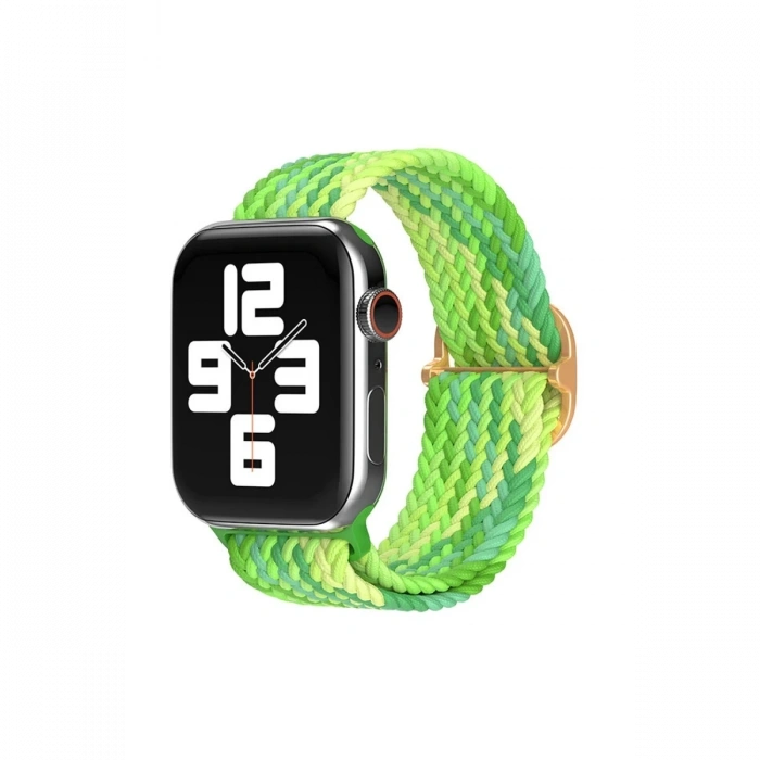 Mey İthalat®   Watch 42mm Star Kordon - Turkuaz-Yeşil