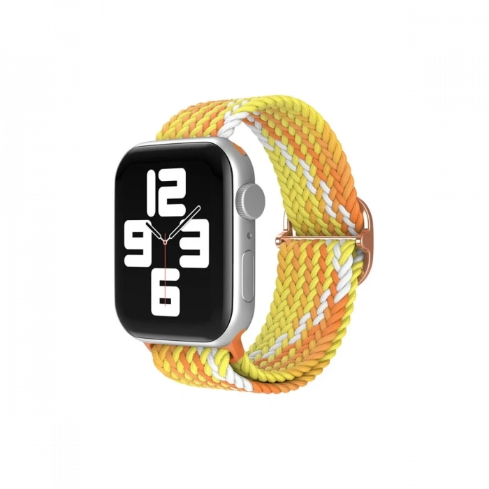Mey İthalat®   Watch 42mm Star Kordon - Turuncu-Sarı