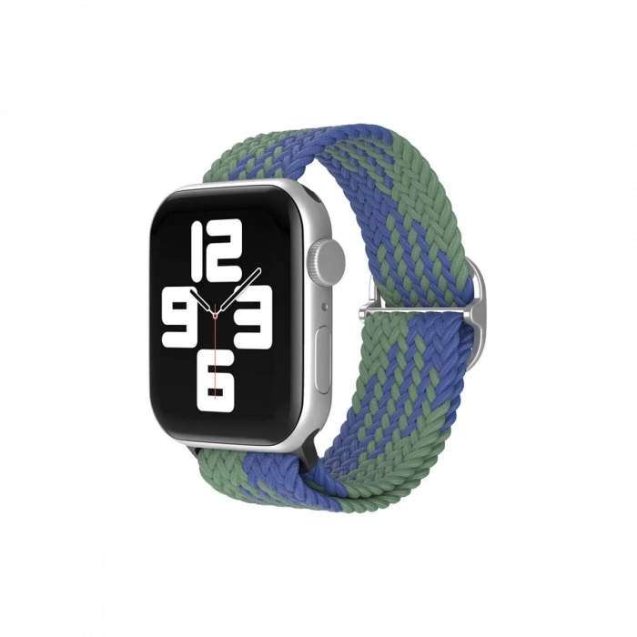 Mey İthalat®   Watch 42mm Star Kordon - Yeşil-Lacivert