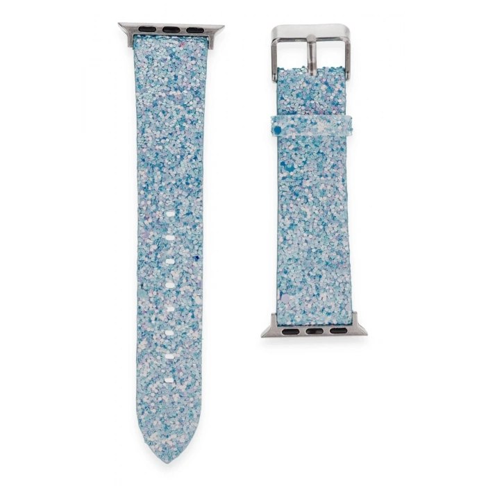 Mey İthalat®   Watch 42mm Starry Taşlı Kordon - Turkuaz