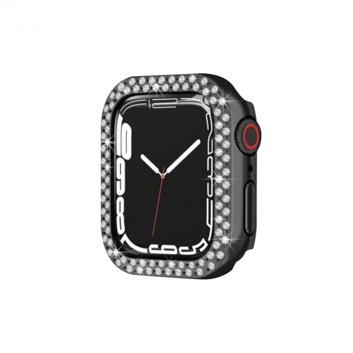 Mey İthalat®   Watch 42mm Taşlı Kasa - Siyah