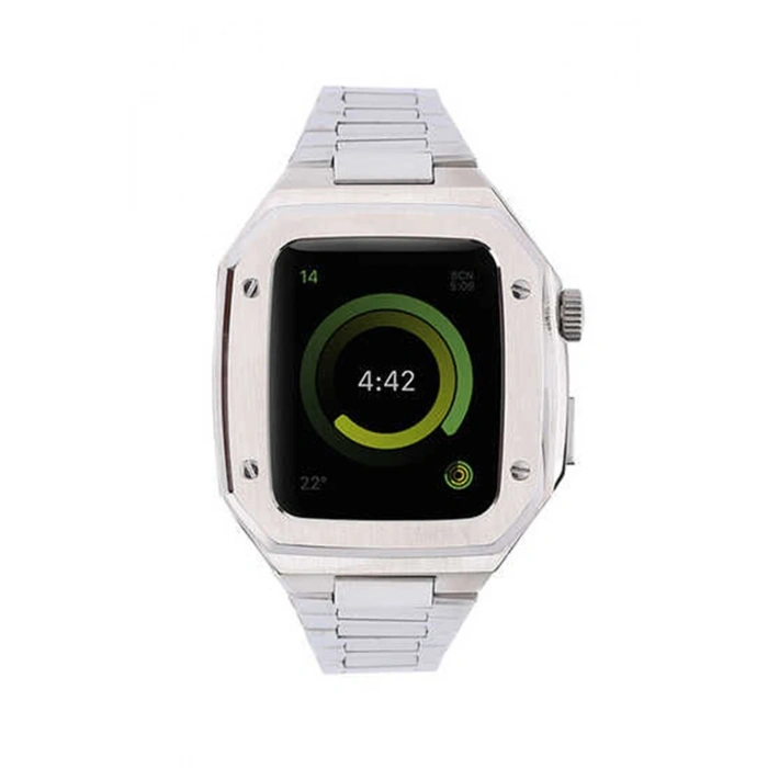 Mey İthalat®   Watch 44mm Metal Petek Kasalı Kordon - Gümüş
