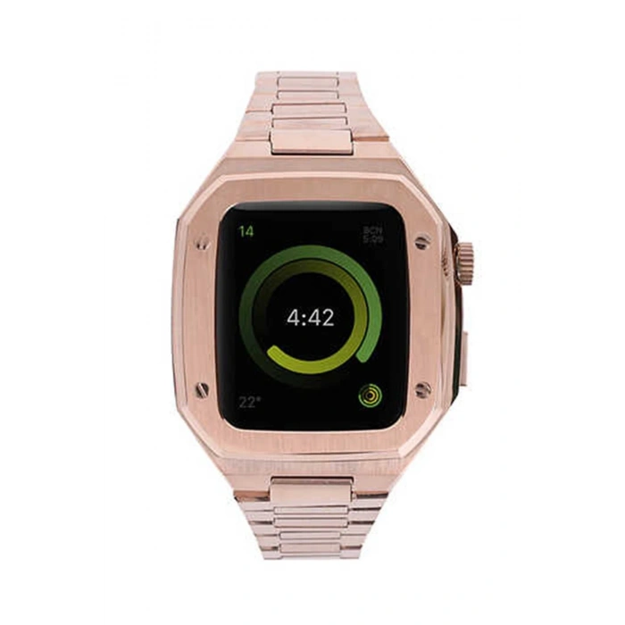 Mey İthalat®   Watch 44mm Metal Petek Kasalı Kordon - Rose Gold