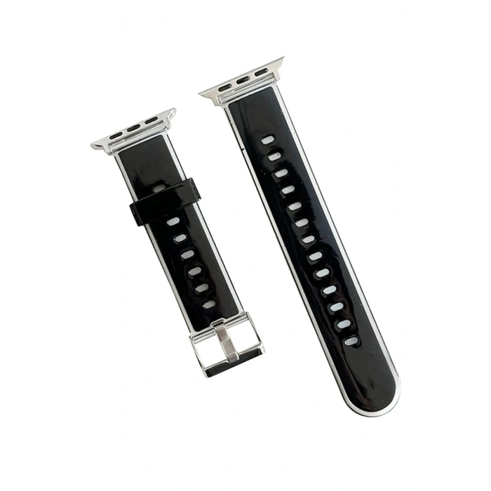 Mey İthalat®   Watch 45mm Jelly Silikon Kordon - Siyah