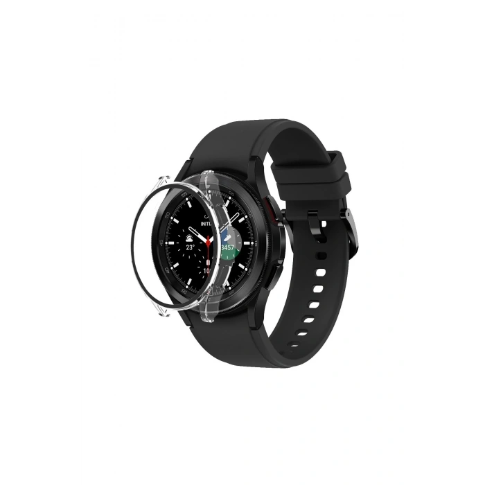 Mey İthalat®  Watch 5 Pro 45mm Wall Camlı Kasa Ekran Koruyucu - Şeffaf