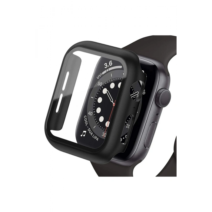 Mey İthalat®   Watch Ultra 49mm Camlı Kasa Ekran Koruyucu - Siyah