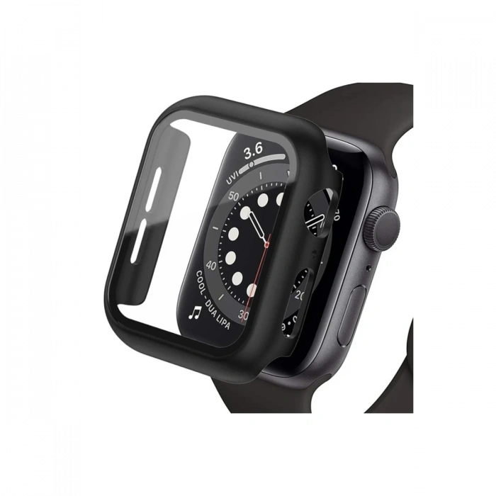 Mey İthalat®   Watch Ultra 49mm Camlı Kasa Ekran Koruyucu - Siyah