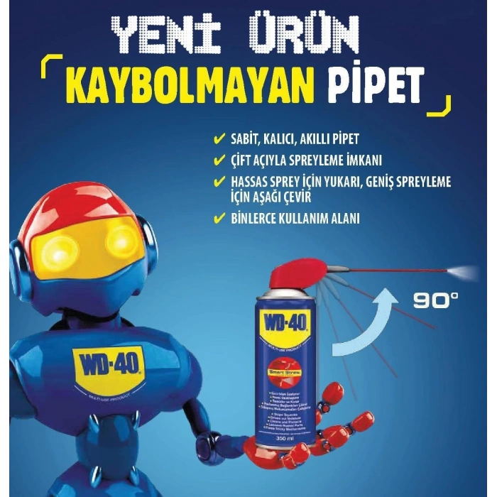 Mey İthalat® WD 40 Smart Straw Pas Sökücü Yağlayıcı 350 ml
