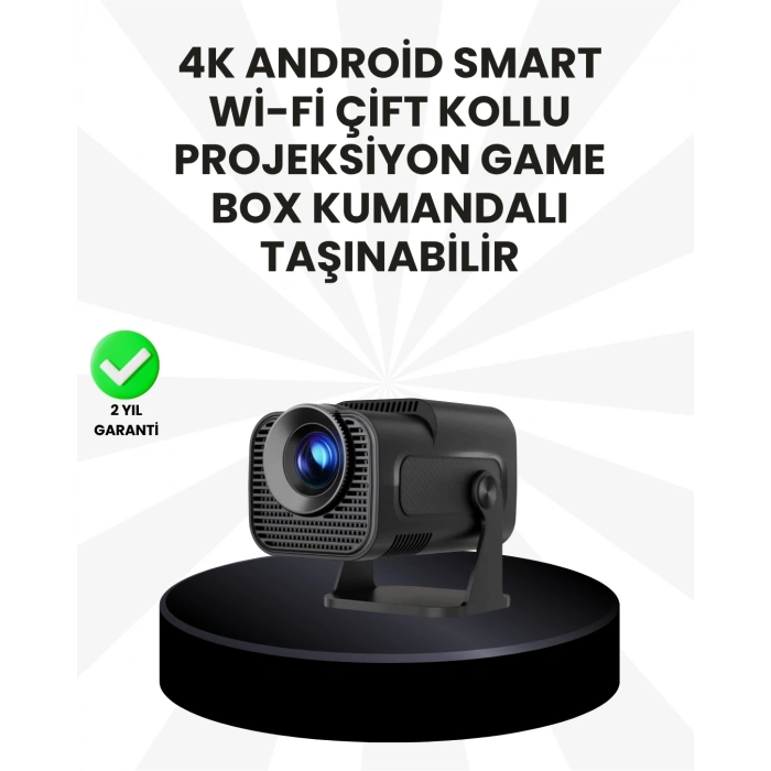 Mey İthalat® WiFi6 ve Bluetooth 5.4 Destekli LED Projektör - HCS350pro