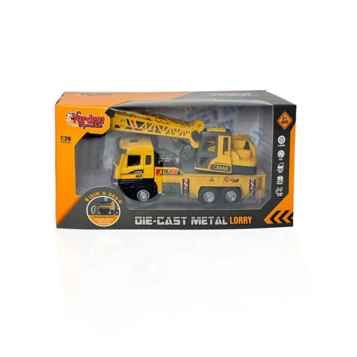 Mey İthalat® XX992-02AB Çek Bırak Işıklı ve Sesli Kule Vinç 1:28-Vardem Oyuncak