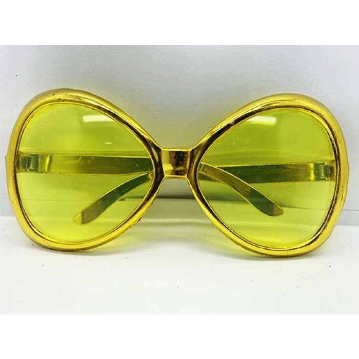 Mey İthalat® Yeşilçam Temalı Parti Gözlüğü Gold Renk 7x16 cm