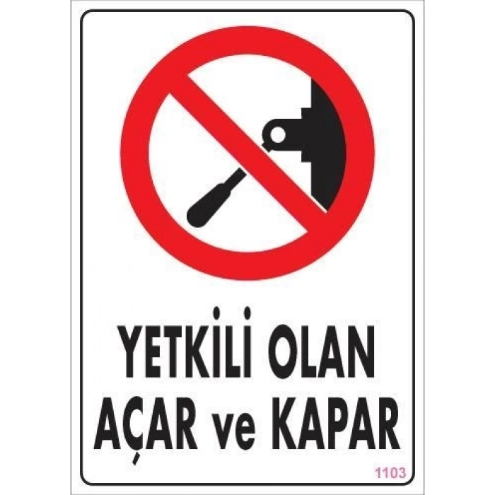Mey İthalat® Yetkili Elektrik Uyarı Levhası 25x35 KOD:1103