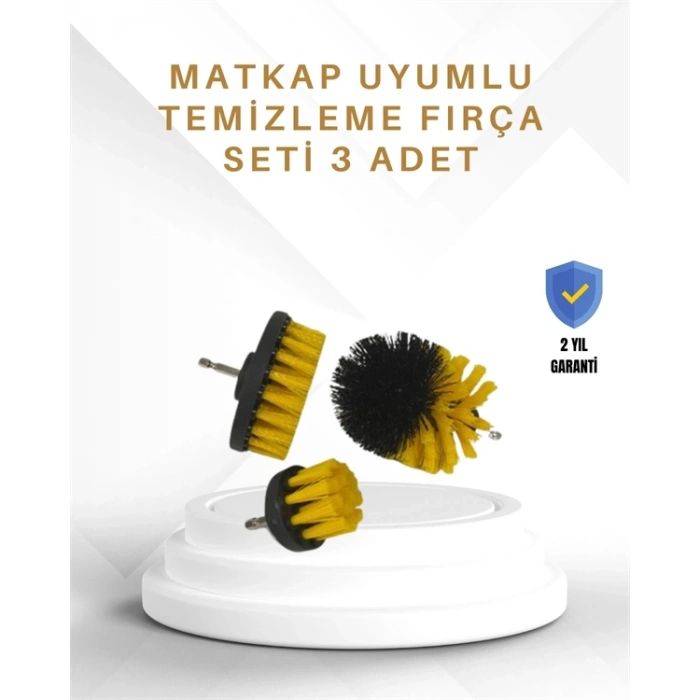 Mey İthalat® Yüksek Devirde Etkili Temizlik Sağlayan Matkap Ucu Fırça Seti