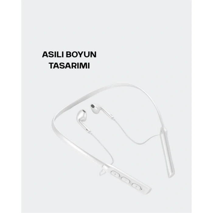 Mey İthalat® Yüksek Kapasiteli Pil Destekli Boyun Askılı Kulaklık – 100 Saat Dayanıklı