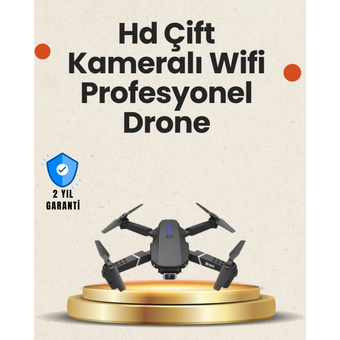 Mey İthalat® Yükseklik Sabitlemeli Katlanabilir Drone 1080P 4K Kamera Seçenekli